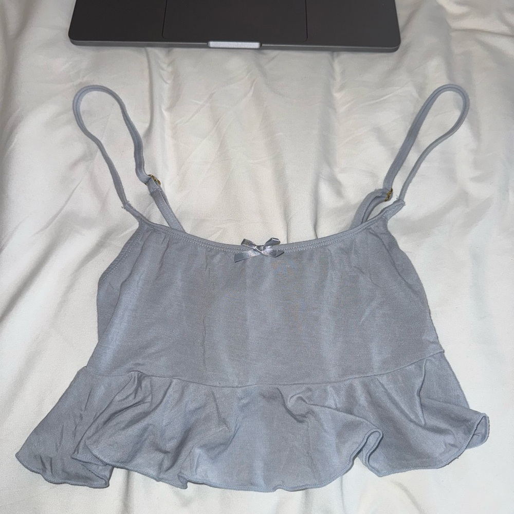 WeWoreWhat Pale Blue Camisole with Adjustable Straps